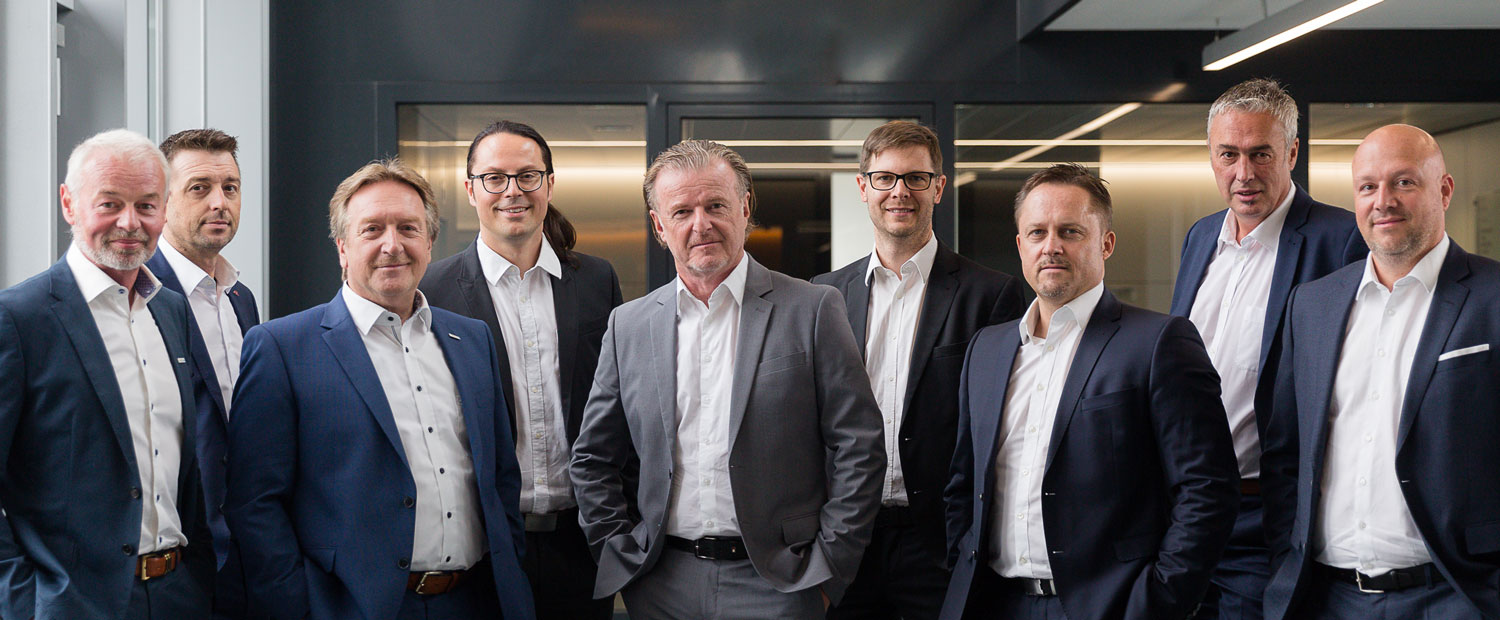 Vertriebs Team der LINZ AG TELEKOM. Christoph Wögerer, Kurt Brandstätter, Alois Schauer, Hannes Breinesberger, Stefan Affenzeller, Wolfgang Puck, Harald Reischl